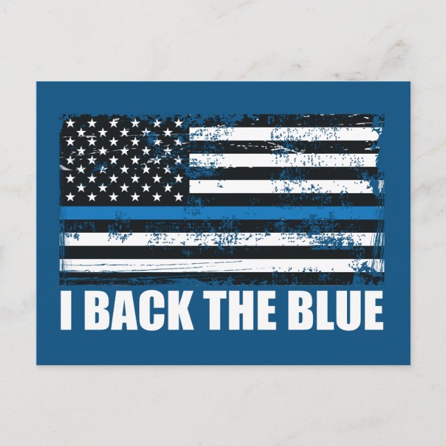 Zurück zur blauen Linie USA Flag MAGA WWG1WA Postkarte (Vorderseite)