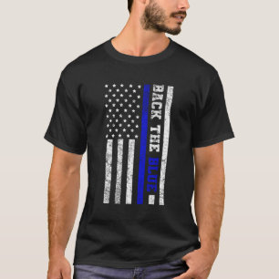Zurück zur Blue-USA-Flagge Blue Line United Staate T-Shirt