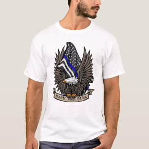 Zurück zur Blue USA Police Blue Line Flag mit Eagl T-Shirt