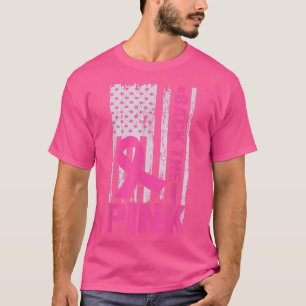 Zurück zur Brustkrebs-Aufklärung der rosa Flachban T-Shirt