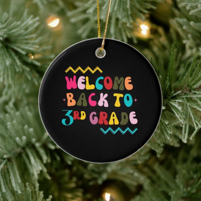 Zurück zur dritten Klasse für Lehrer der dritten K Keramik Ornament (Baum)