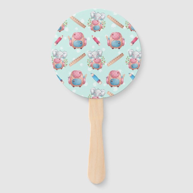 Zurück zur Elefantenwelt Fächer (Vorderseite)