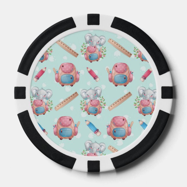 Zurück zur Elefantenwelt Pokerchips (Vorderseite)