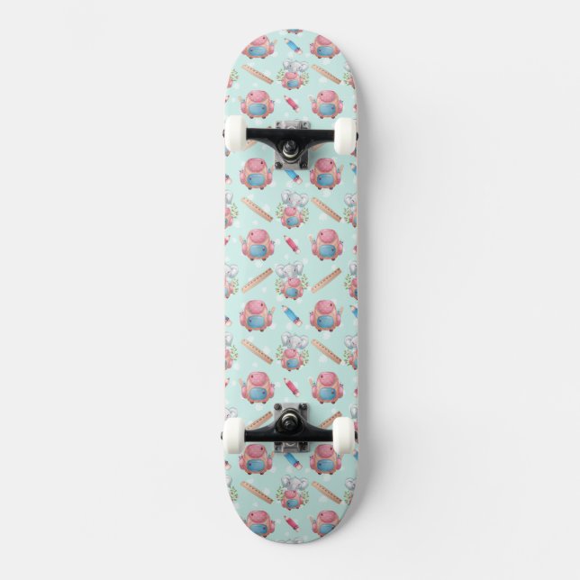 Zurück zur Elefantenwelt Skateboard (Vorderseite)