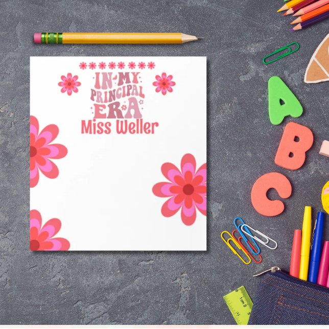 Zurück zur Hauptzeit personalisiert Notizblock (Retro yet trendy personalized trendy notepad)