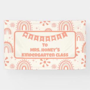 Zurück zur Klassenlehrerin Boho Retro Banner