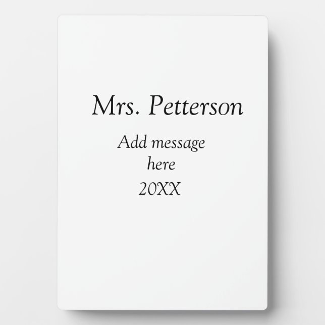 Zurück zur Lehrerbewertung Jahr für Jahr Fotoplatte (Vorderseite)