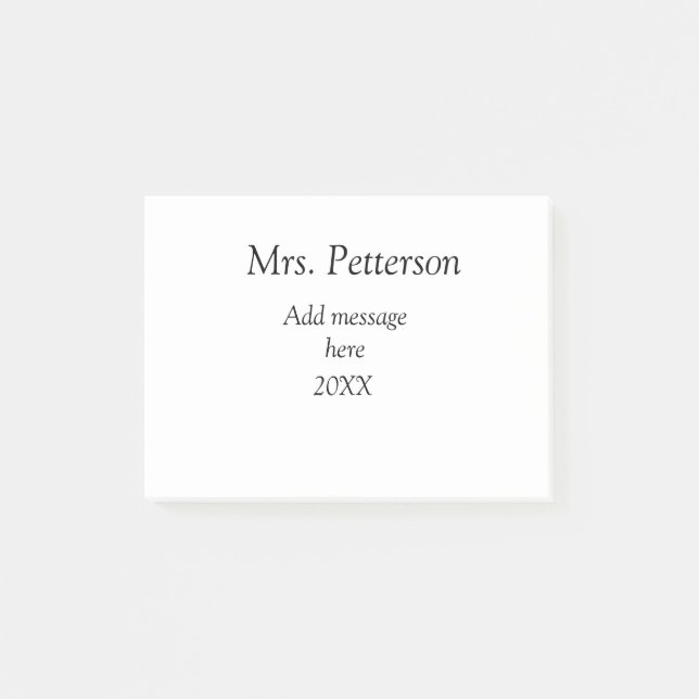 Zurück zur Lehrerbewertung Jahr für Jahr Post-it Klebezettel (Vorderseite)