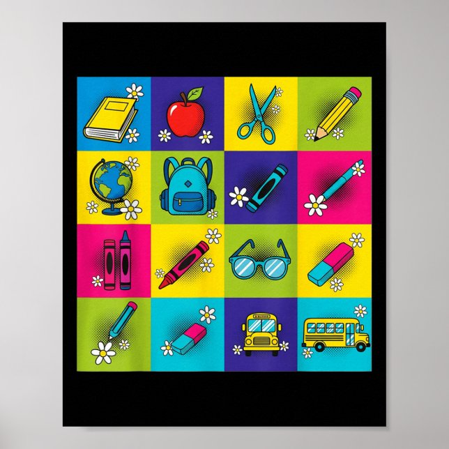 Zurück zur Lehrerin Studentin Männer Mädchen Kind Poster (Vorne)