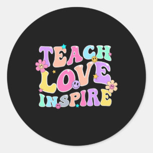 Zurück zur Liebe für Schulunterricht Inspirierte R Runder Aufkleber