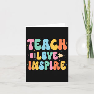 Zurück zur Liebe Lehre Inspirierte Lehrer erster D Karte