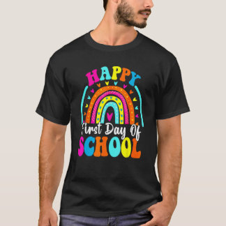 Zurück zur lustigen Schule, glücklicher erster Sch T-Shirt