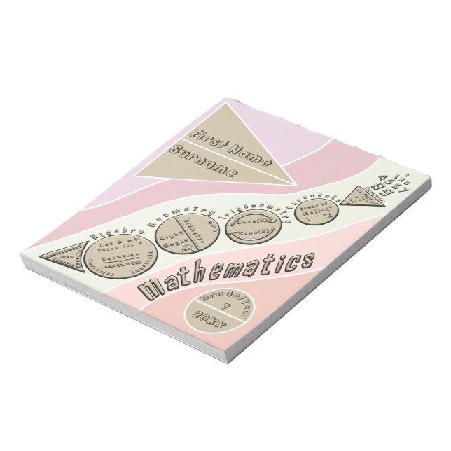 Zurück zur Mathematik Notizblock (Rotiert)