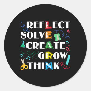 Zurück zur Motivation des Lehrers Lernen Sie Gesch Runder Aufkleber