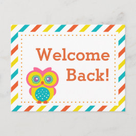 Zurück zur Postkarte des Schullehrers - Thema "Owl