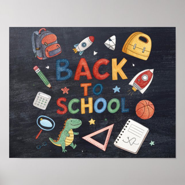 Zurück zur Printwerbung in der Schule Poster (Vorne)