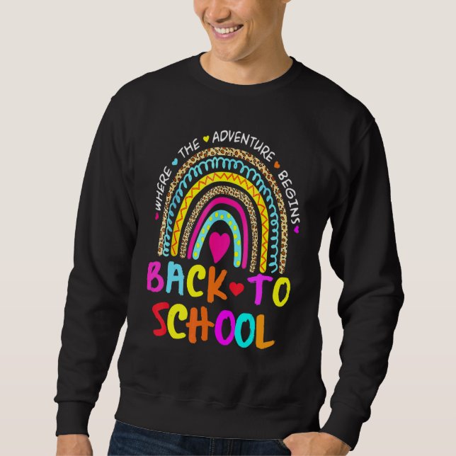 Zurück zur Regenbogen-Schule Lehrer Schüler Sweatshirt (Vorderseite)
