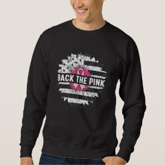 Zurück zur rosa Daisy-Blume Brustkrebs-Bewusstsein Sweatshirt