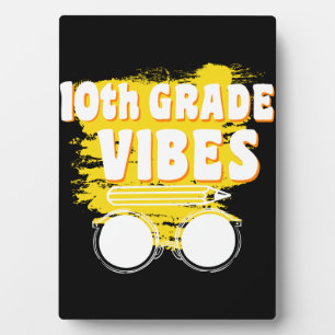 Zurück zur Schule 10. Klasse Vibes Shirt Erster Ta Fotoplatte