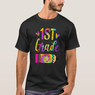 Zurück zur Schule 1. Klasse Lehrer Bleistift Tie D T-Shirt
