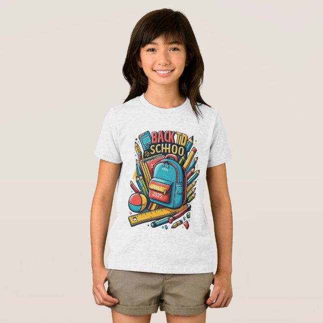 Zurück zur Schule 2025 - Funny & Motivierend Stude Tri-Blend Shirt (Vorderseite Voll)