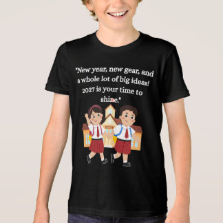 Zurück zur Schule 2027 Kinder Motivierend Tri-Blend Shirt
