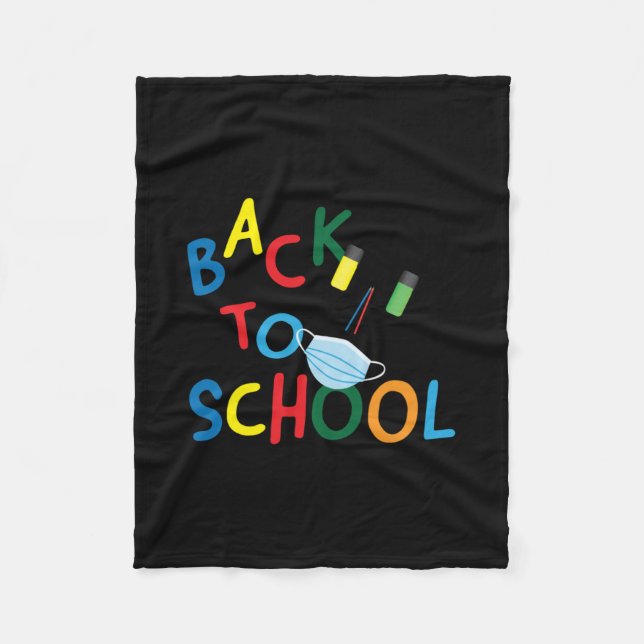 Zurück zur Schule 2 Fleecedecke (Vorderseite)