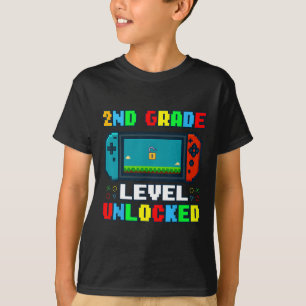 Zurück zur Schule 2. Klasse freigeschalteter Gamer T-Shirt
