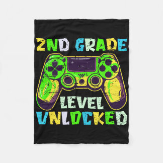 Zurück zur Schule 2. Klasse Jungen Gamer Erster Ta Fleecedecke