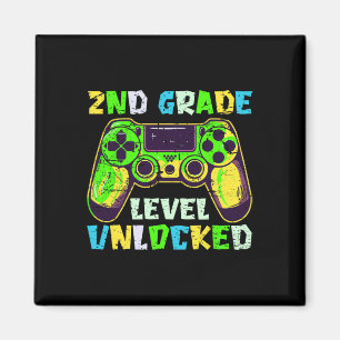 Zurück zur Schule 2. Klasse Jungen Gamer Erster Ta Magnet