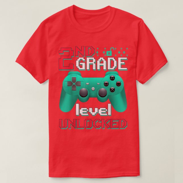 Zurück zur Schule 2. Stufe Unverschlossene Sicht T-Shirt (Design vorne)