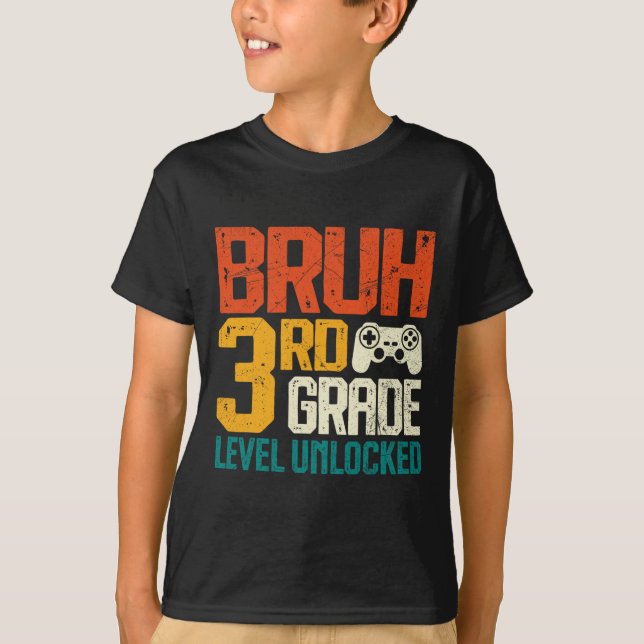 Zurück zur Schule 3. Klasse Gamer Bruh 3. Klasse L T-Shirt (Vorderseite)