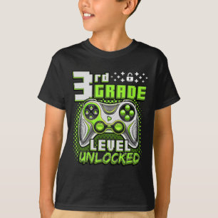 Zurück zur Schule 3. Klasse Jungen Gamer Erster Sc T-Shirt