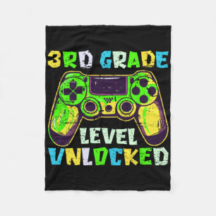 Zurück zur Schule 3. Klasse Jungen Gamer Erster Ta Fleecedecke