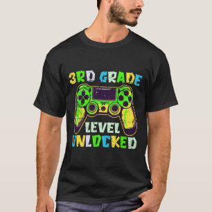 Zurück zur Schule 3. Klasse Jungen Gamer Erster Ta T-Shirt