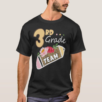 Zurück zur Schule 3. Stufe Team Pencil Leopard T-Shirt