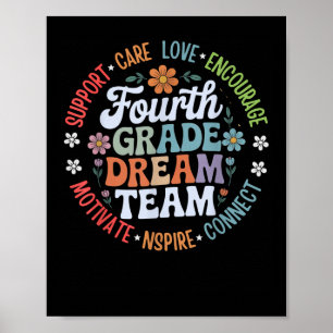 Zurück zur Schule 4. Klasse Dream Team Lehrer Fürs Poster