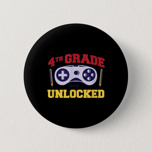 Zurück zur Schule 4. Klasse freigeschaltetes Video Button (Vorderseite)