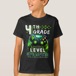 Zurück zur Schule 4. Klasse Jungen Gamer Erster Sc T-Shirt