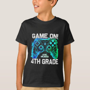 Zurück zur Schule 4. Klasse Jungen Gamer Erster Sc T-Shirt