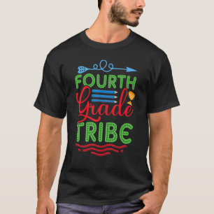 Zurück zur Schule 4. Klasse Stamm 1. Schultag Lehr T-Shirt