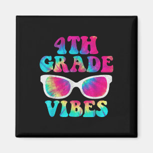 Zurück zur Schule 4. Klasse Vibes Shirt Erster Tag Magnet