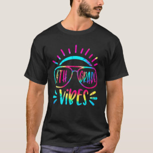 Zurück zur Schule 4. Klasse Vibes Squad Tie Dye Un T-Shirt