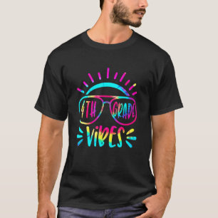 Zurück zur Schule 4. Klasse Vibes Squad Tie Dye Un T-Shirt