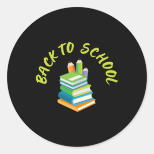 Zurück zur Schule 4 Runder Aufkleber