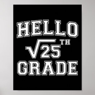 Zurück zur Schule 5. Klasse Mathematik Lehrer Plat Poster