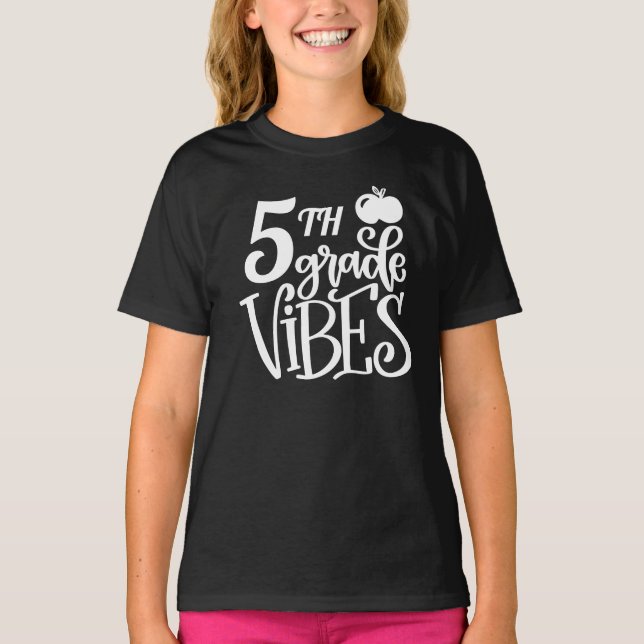 Zurück zur Schule 5. Klasse Vibes T-Shirt (Vorderseite)