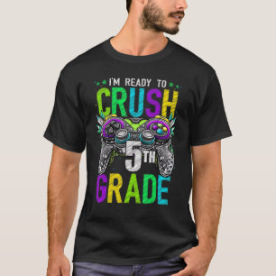 Zurück zur Schule 5. Stufe Ungesperrte Gamer-Firme T-Shirt