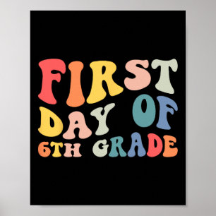 Zurück zur Schule 6. Klasse 6. Klasse Groovy Lehre Poster