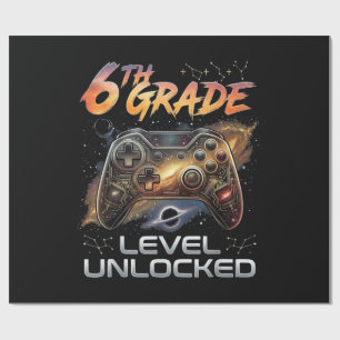 Zurück zur Schule 6. Klasse Gamer Erster Schultag Geschenkpapier